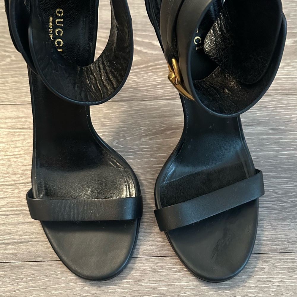 Gucci Black Ankle Strap Heels - Picture 6 of 6